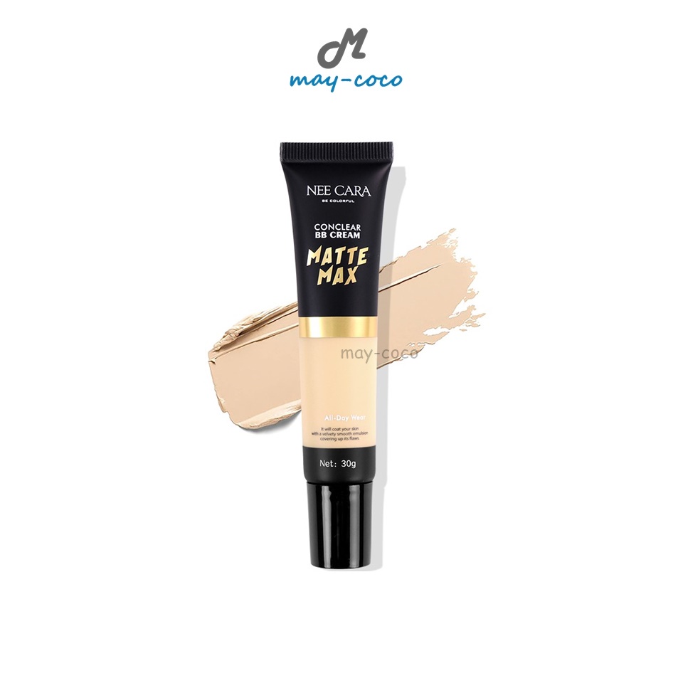 ถูก/แท้/มีไลฟ์ รองพื้น คอนซีลเลอร์ Nee Cara Matte Max Concealer BB Cream บีบี ปกปิด คุมมัน รอยดำ รอยแดง กันน้ำ หน้าเนียน