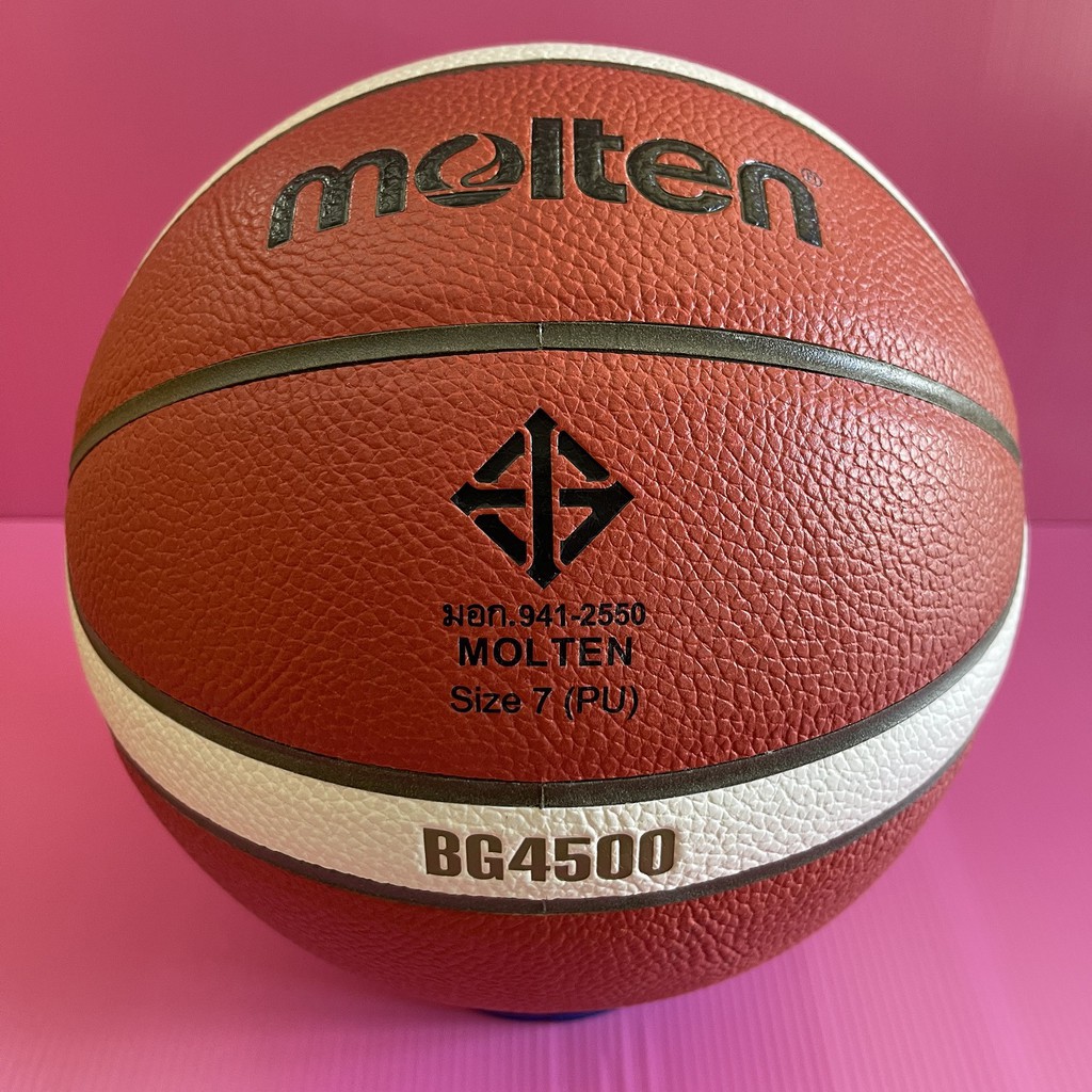 [ของแท้ 100%] ลูกบาส ลูกบาสเกตบอล molten BG4500 ผลิตมาแทน GG7X มีตรา มอก. บาสหนัง PU size7