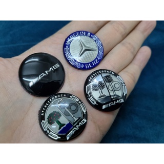 ราคาต่อ1ชิ้น งานเรซิ่น ขนาด 2.9 cm โลโก้เบนซ์ ติดหัวเกียร์ Mercedes-Benz interior/ Gear Shift Knob emblem logo W204/W212