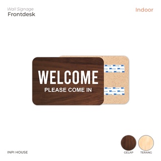 ป้าย welcome - welcome please come in - Chocolate