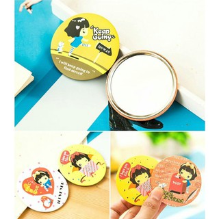 **พร้อมส่ง** กระจกพกพาลายการ์ตูน