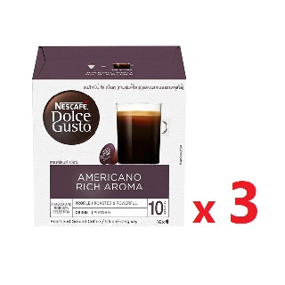 NESCAFE DOLCE GUSTO เนสกาแฟ โดลเช่ กุสโต้ Americano Rich Aroma 16แคปซูล/กล่อง (แพค 3 กล่อง)