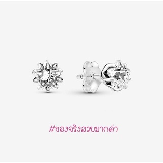 Pandora silver earrings ต่างหูดาว