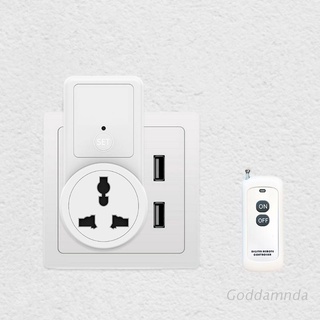 GODD  Remote Control Power Outlet Light Switch Plug Smart Socket European Standard