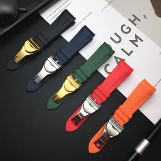 สายนาฬิกาข้อมือ ยางซิลิโคน 22 มม. สีส้ม น้ําเงิน แดง เขียว สําหรับ Tudor strap Black Bay Series tools