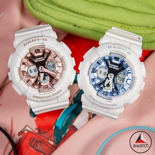 【พร้อมส่ง】Casio Baby-g BA-130 Series นาฬิกาข้อมือดิจิทัล อะนาล็อก สายเรซิ่น สีขาว สําหรับผู้หญิง