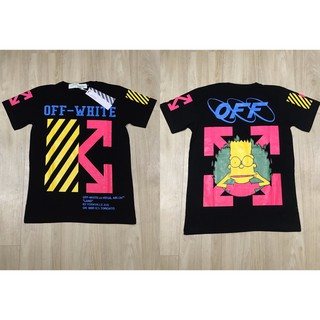 off-white Supreme เสื้อยืดแขนสั้น Street สวย เท่ ไม่ซ้ำใคร เสื้อยืดฤดูร้อน เสื้อคอกลมผ้าฝ้าย