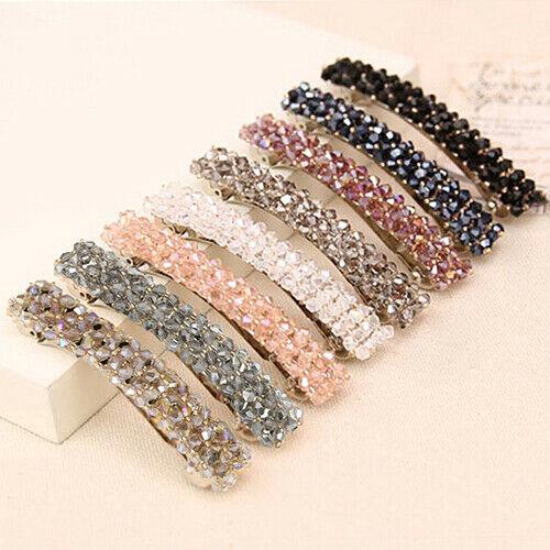 Womens Girl Bling Headwear Crystal Rhinestone Hair Clip Hairpin Barrette