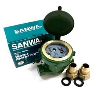 มิเตอร์น้ำ มาตรวัดน้ำ 1/2" SANWA