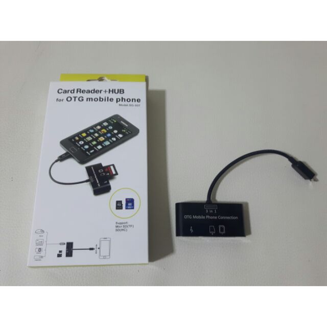 Card Reader + HUB for OTG mobile phone ( support Android )
