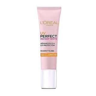 LOREAL UV Perfect 12H UV Protector Instant White SPF50+/PA+++ 15ml. ลอรีอัล ยูวี เพอร์เฟคท์ อินสแตนท์ ไวท์ ครีมกันแดด