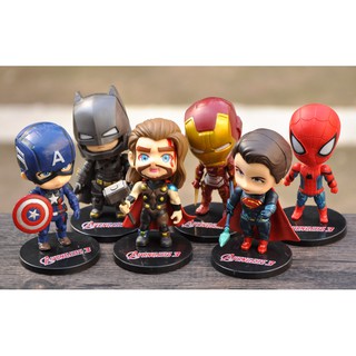 [Super Hero] ตุ๊กตาฟิกเกอร์ Figure Model ซุปเปอร์ฮีโร่ โมเดล ตุ๊กตาฮีโร่ avenger marvel dc ขนาดประมาณ 10ซม.