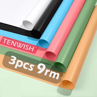 Tenwish ฉากหลังสตูดิโอถ่ายภาพ PVC เนื้อแมตต์ สองด้าน กันน้ํา ล้างทําความสะอาดได้