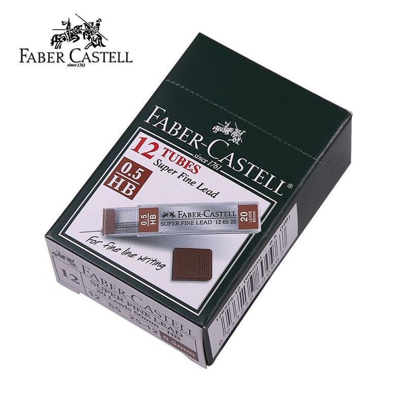 FABER-CASTELL 0.5mm/0.7mm HB 2B Automatic ไส้ดินสอกดไส้ดินสอ 12 หลอด/กล่อง