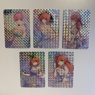 ดอกไม้ห้าเท่า สําหรับตกแต่งงานแต่งงาน ‍ การ์ดเก็บสะสม The Quintessential Quintuplets Shinny card 5.9 ซม.