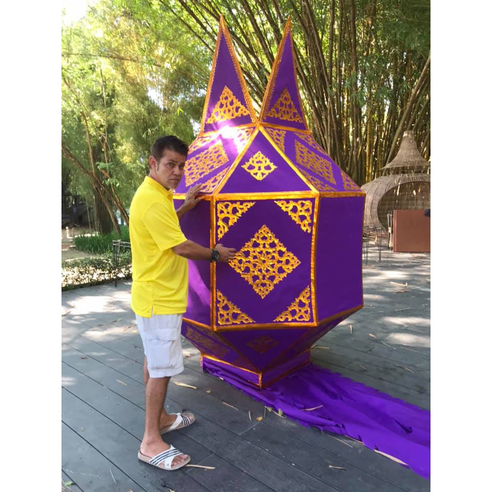 โคมล้านนา โคมยี่เป็ง งานผ้าขนาด 6.5นิ้ว และ 8 นิ้ว - รูปที่ 4