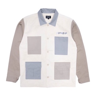 SLUM LTD - RIPNDIP Holy Cargo Jacket Off White