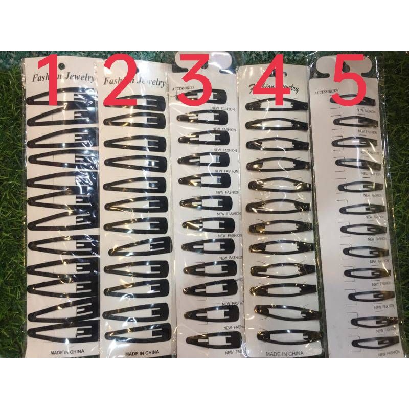 (ขั้นต่ำ2แผง) กิ๊บดำนักเรียน คุ้มมากๆ ยกแผงละ 12ตัว/25บาท (5แผง/100)
