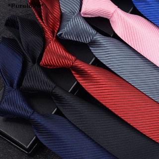 Purelove Jacquard Woven New Fashion Classic Striped Tie Mens Silk Suits Ties Necktie