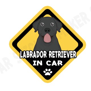 สติกเกอร์ติดรถ สติ๊กเกอร์ติดรถยนต์ สติกเกอร์หมา DGA132  Labrador Retriever