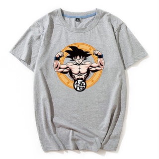 เสื้อยืด เสื้อคนอ้วน ♙☄เสื้อยืดแขนสั้นพิมพ์ลาย Dragon Ball Z Saiyan Goku เสื้อวินเทจชาย เสื้อยืดชาย