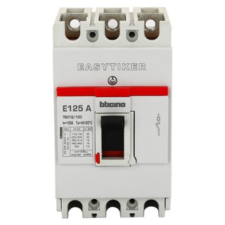 เมนเบรกเกอร์ เมนเบรกเกอร์กันไฟรั่ว/ไฟดูด E125 MCCB-3P 100A B-TICINO MAIN CIRCUIT BREAKER B-TICINO MCCB-3P 100A