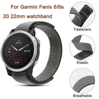 สายนาฬิกาข้อมือไนล่อน 20 22 มม. แบบเปลี่ยน สําหรับ Garmin Fenix 6 5 6S 5S Pro Plus Forerunner 935 945