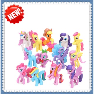 โพนี่ โพนี่ยูนิคอน ของเล่นเด็กผญ หมอนตุ๊กตาม้าโพนี่ ตุ๊กตาม้าโพนี่ 13pcs  model Rainbow Horse Unicorn toy