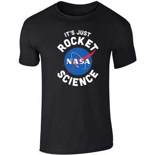 [COD]เสื้อยืด พิมพ์ลายกราฟิก Pop Threads NASA Approved It Just Rocket Science สําหรับผู้ชาย