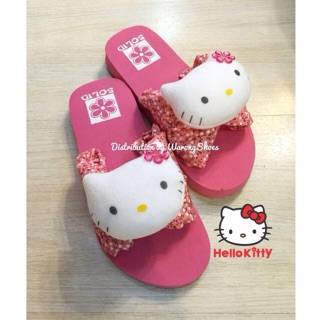 รองเท้าแตะ Hello Kitty  แต่งตุ๊กตา น่ารัก  มี 3 สี แดง ชม ดำ   ราคา 390.-#ฟรีems  มี 36 37 38 39 40