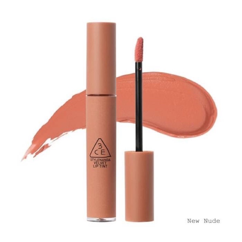 3CE Velvet Lip Tint  #New Nude - สีนู๊ดละมุนเข้ากับทุกสีผิว 4g