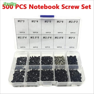 [IFY] 500pcs laptop computer screws set universal screw m2 m2.3 m3  ALK