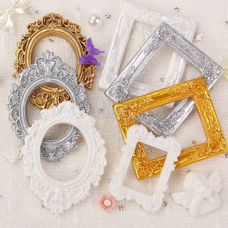 【MEET】1#-10# 1pc เทรนด์กรอบพิพิธภัณฑ์ขนาดเล็ก กรอบรูปแบบเรโตร้ DIY เครื่องประดับเรซิน วัสดุทำด้วยมือ