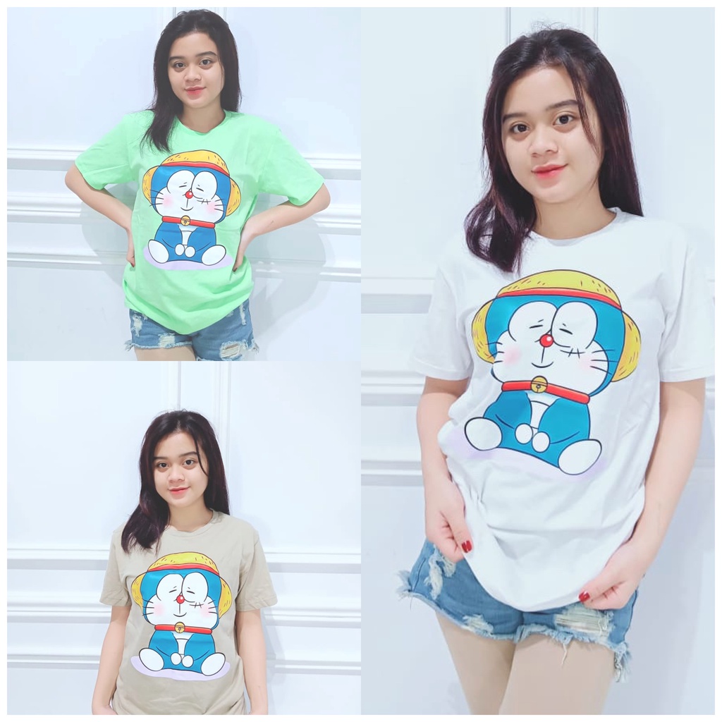 KATUN YONKA FASHION - Premium 30s Combed Cotton เสื้อยืดผู้หญิง Sleepy Doremon Motif เสื้อยืด Tumblr