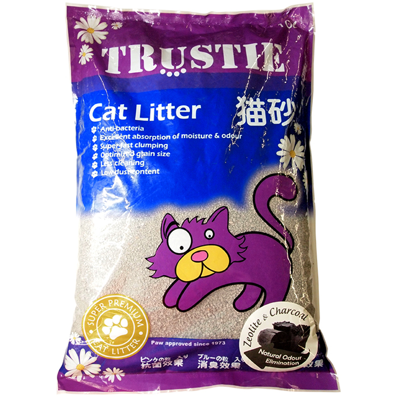 TRUSTIE Super Premium Cat Sand (Zeolite & Charcoal) 10l (8.1kg