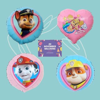 🐶 ลูกโป่งฟอยล์ Paw patrol สีพาสเทล