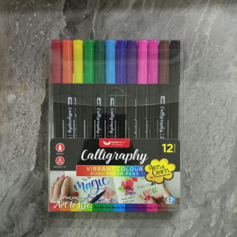 CALLIGRAPHY VIBRANT COLOUR DUAL BRUSH PEN