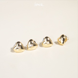 heart shine earring (brass)