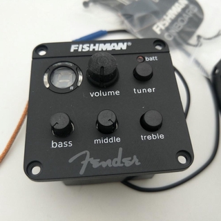 Fishman ISYS EQ Tuner Piezo ปิ๊กอัพ ระบบพรีแอมป์ สําหรับปิ๊กอัพ กีตาร์อะคูสติก