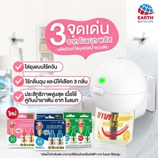 อาท โนแมท พลัส 60 รีฟิล กลิ่นเฟรช บลอสซั่ม น้ำยาไล่ยุง แพคคู่ ARS NOMAT PLUS 60 REFILL FRESH BLOSSOM PACK 2