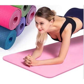 Exercise Equipment Shopเสื่อโยคะ เสื่อออกกำลังกาย เบาะโยคะ เบาะรองออกกำลังกาย Yoga Exercise Mat&lt;01&gt;