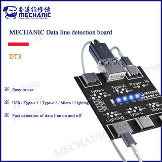 Mechanic บอร์ดทดสอบสายเคเบิลข้อมูล DT3 USB วงจรสั้น เปิด-ปิด สําหรับ iOS Android Type-C