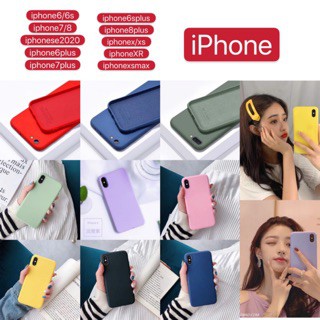 เคสพาสเทล กำมะหยี่รอง สำหลับรุ่น iPhone 6 6s iPhone 7/8/se2020 iPhone6plus iPhone 7plus 8plus เคสซิลิโคน สำหลับ iPhone11