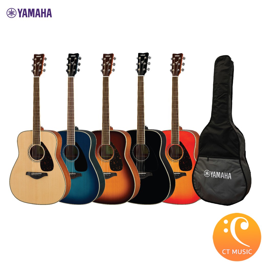 YAMAHA FG820 Acoustic Guitar กีตาร์โปร่งยามาฮ่า รุ่น FG820 + Standard Guitar Bag กระเป๋ากีตาร์รุ่นสแ