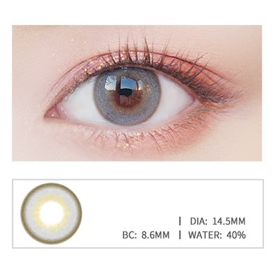 (1pair)(20.JUNE.10)MDSH คอนแทคเลนส์ ใช้เป็นรายปี (สีเทา)