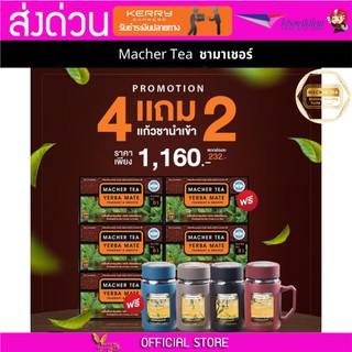 **ส่งฟรี** แท้ 💯% พร้อมส่งทันที โปรพิเศษ 4 แถม 2 ชามาเชอร์ ชามาเต MACHER TEA YERBA MATE Machertea ชามาเชอร์ เยอร์บามาเต