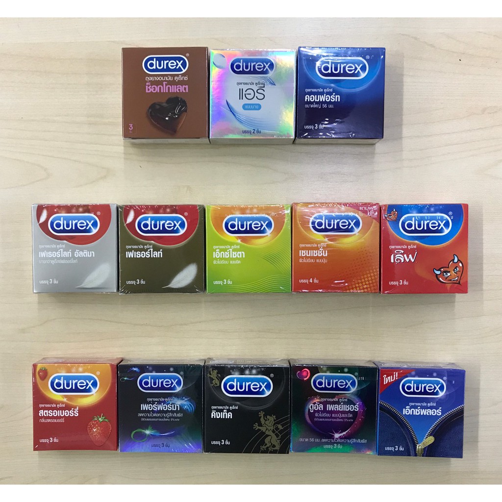 (พร้อมส่ง) Durex condom ถุงยางอนามัย ดูเร็กซ์