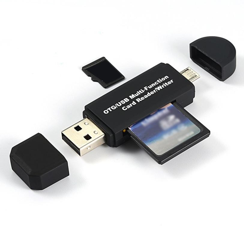 เครื่องอ่านการ์ด OTG 2 in 1 SD Card / TF Card Micro USB 2.0 - USB30HS