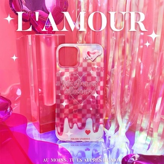 (Pre-order) เคสโทรศัพท์สีชมพู L’AMOUR จากแบรนด์ JOEJOE STUDIO