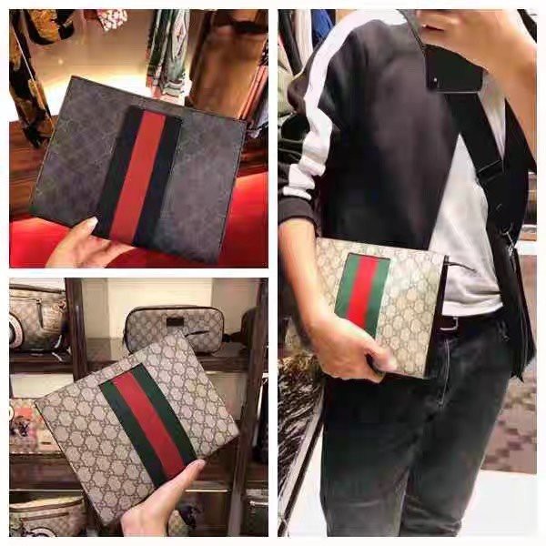 gucci supreme web pouch